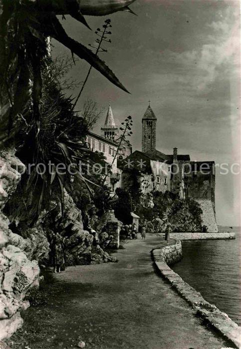 Rab Croatia Kirche Uferstrasse