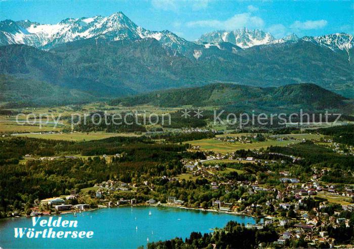 Velden Woerthersee Mittagskogel Julische Alpen Luftaufnahme
