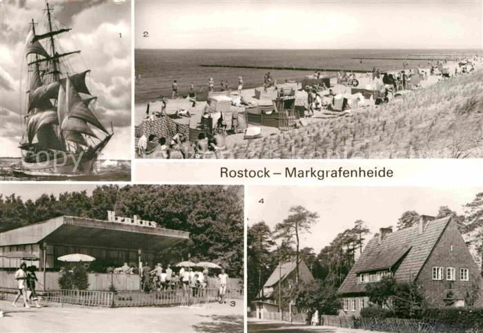 ROSTOCK  CITY Markgrafenheide Segelschiff Strand