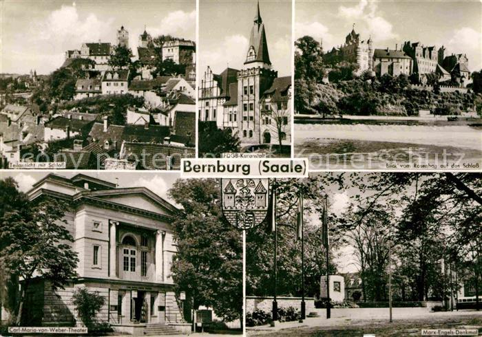 Bernburg Saale Schloss Carl Maria Weber Theater Rosenhag FDGB Kuranstalt