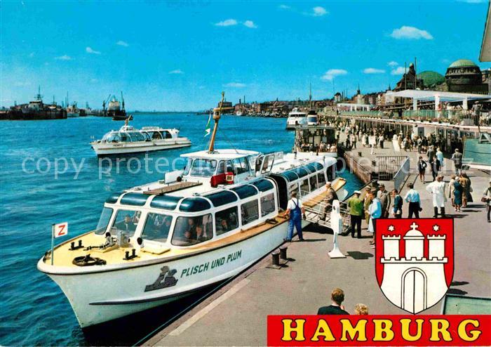 Motorschiffe Plisch und Plum Hamburg St. Pauli-Landungsbruecken