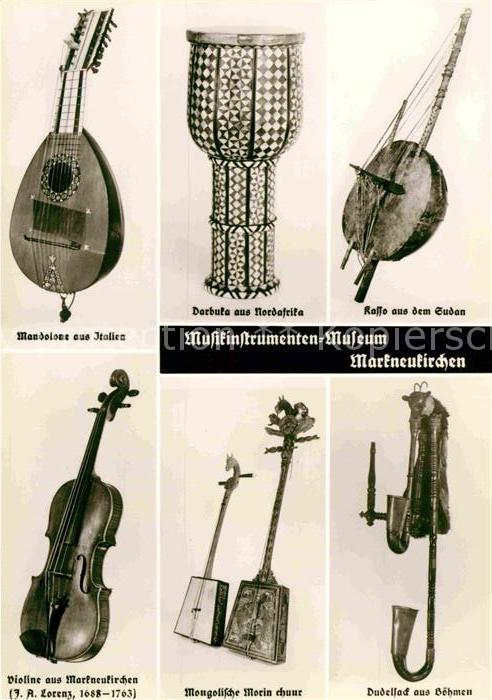 Musikinstrument Museum Markneukirchen Mandolone Darbuka Mongolische Morin
