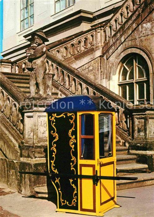 DRESDEN Elbe Verkehrsmuseum Portechaise Saenfte