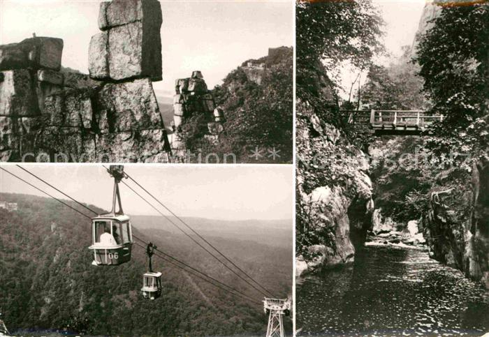 Seilbahn Thale Harz Teufelsschloss Berghotel Hexentanzplatz Teufelsbruecke