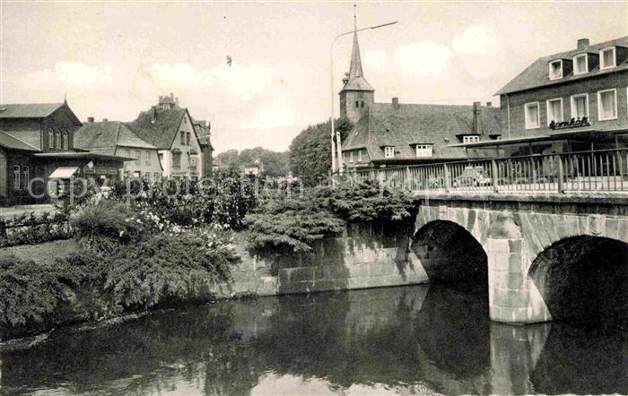 Bad Bramstedt Teilansicht mit Bruecke