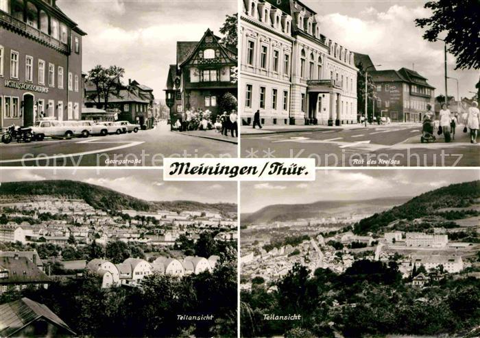 Meiningen Thueringen Georgenstrasse Rat des Kreises Teilansicht