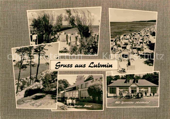 Lubmin Ostseebad Gaststaette Waldhalle Strand