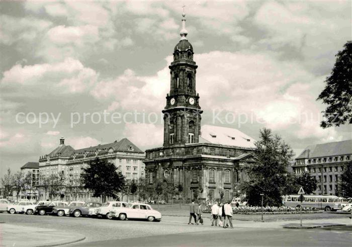 DRESDEN Elbe Altmarkt Kreuzkirche
