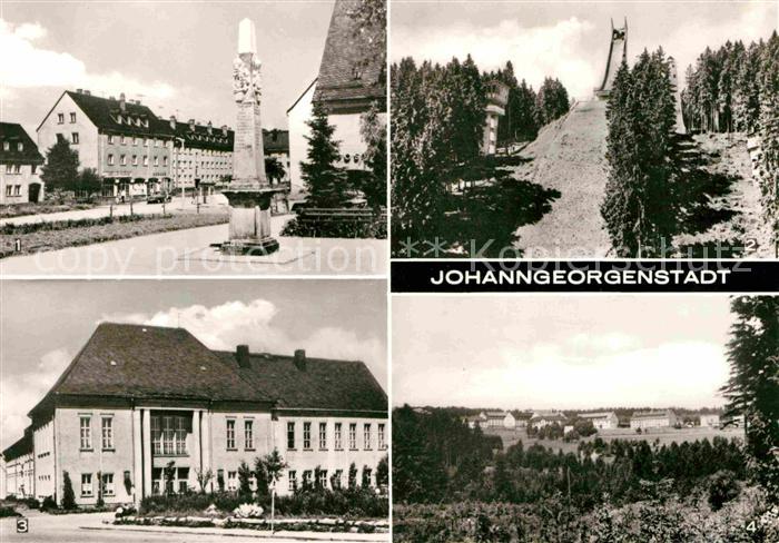 Johanngeorgenstadt Postmeilensaeule Erzgebirgsschanze Kulturhaus Karl Marx