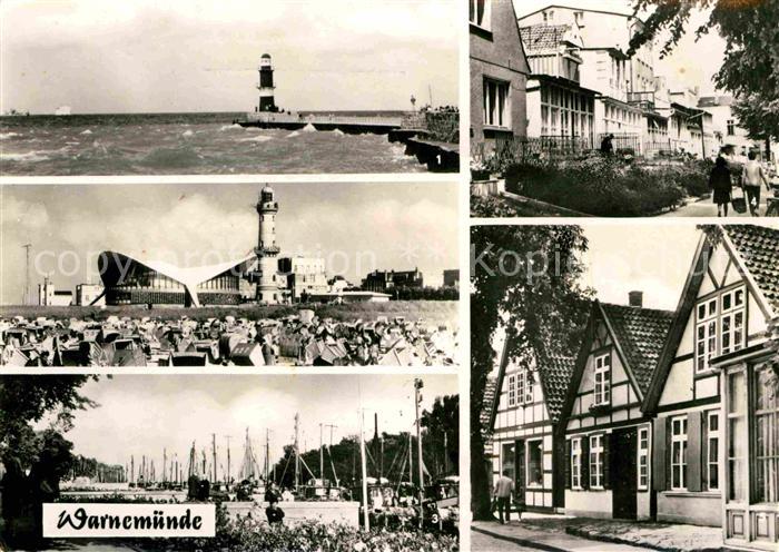 Warnemuende Ostseebad Leuchtturm Hafen Mole Teepott