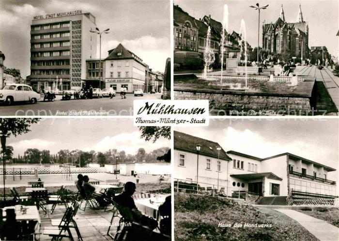 Muehlhausen Thueringen Wilhelm Pieck-Platz Haus des Handwerks Hotel Stadt Muehlh