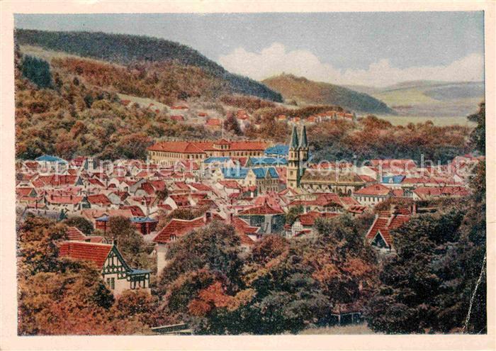 Meiningen Thueringen Kuenstlerkarte Vogelschau