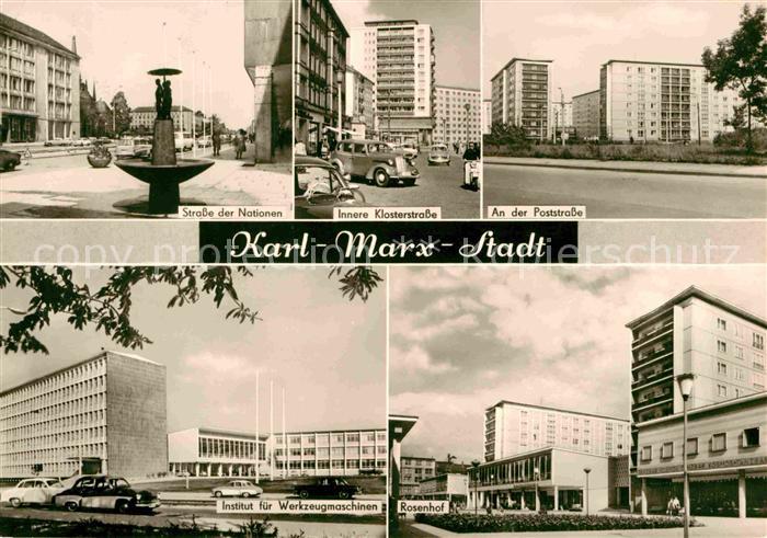 Karl-Marx-Stadt Klosterstrasse Poststrasse