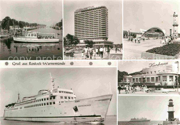 Warnemuende Ostseebad Hotel-Neptun am Alten Strom Teepott Leuchtturm Faehren