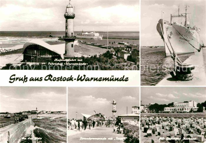 Warnemuende Ostseebad Hafen Teepott Leuchtturm Strand Mole