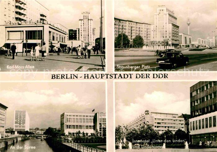 BERLIN  CITY Strausberger-Platz Lindencorso Spree Interhotel Unter den Linden