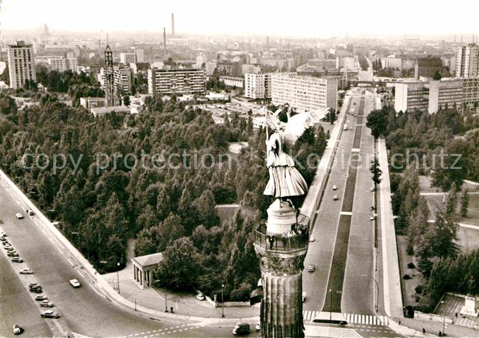 BERLIN  CITY Siegessaeule mit Hansaviertl Altonaer Strasse