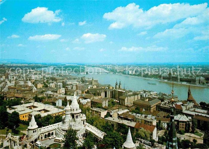 Budapest Fliegeraufnahme mit Donau-Insel Fischerbastei