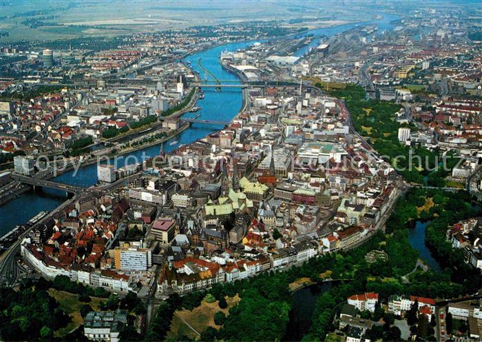 BREMEN  CITY Fliegeraufnahme