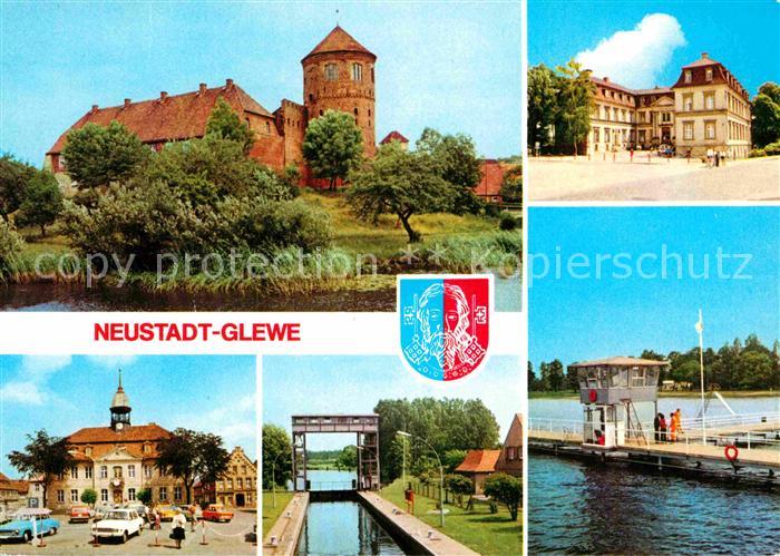 Neustadt-Glewe Burg Schloss Rathaus Schleuse Volksbad
