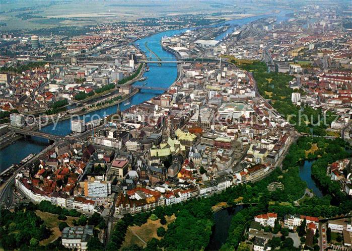 BREMEN  CITY Fliegeraufnahme