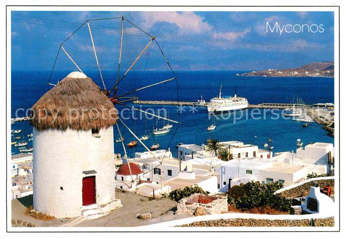 Myconos Hafen Windmuehle