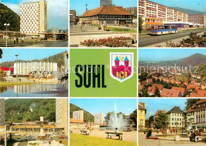 Suhl Thueringer Wald Waffenmuseum Blick vom Doellberg Steinweg