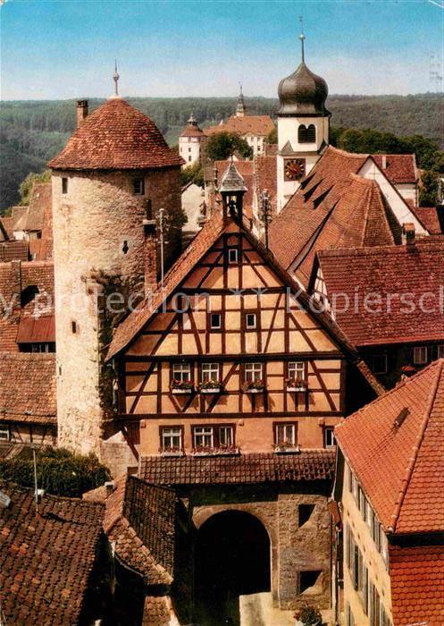 Langenburg Wuerttemberg ueber den Daechern