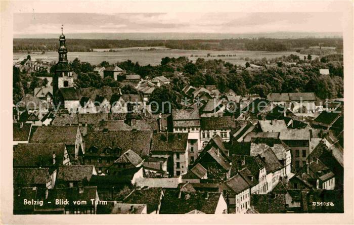 Belzig Bad Ortsansicht mit Kirche Blick vom Turm