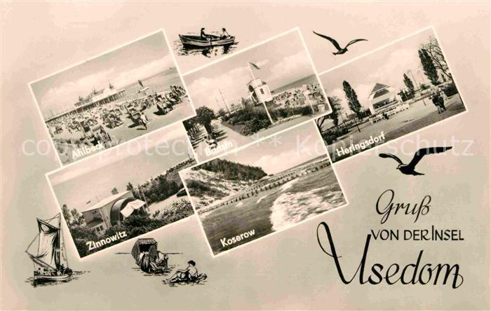 Usedom Mecklenburg-Vorpommern Ahlbeck Seebruecke Bansin Promenade Heringsdorf Ko