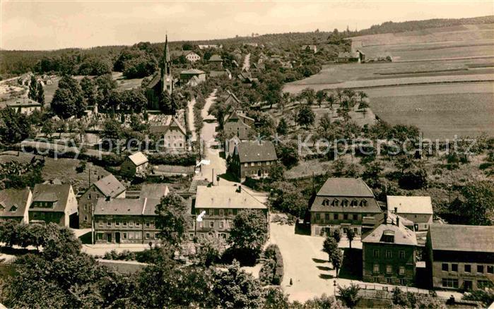 Berggiesshuebel Ortsansicht mit Kirche Kneippkurort