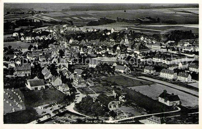 Simmern Hunsrueck Luftkurort Sommerfrische Fliegeraufnahme