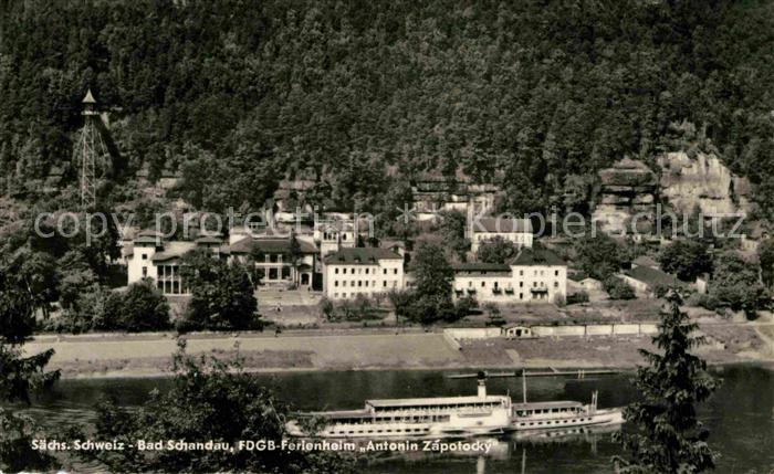Bad Schandau FDGB Ferienheim Antonin Zapotocky Elbe Dampfer