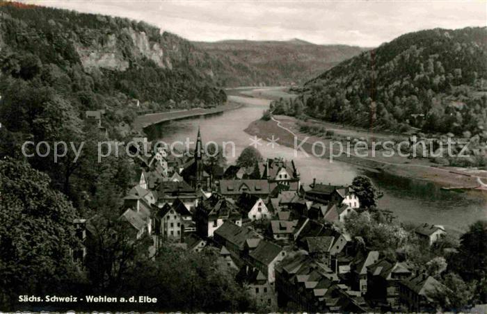 Wehlen Sachsen Panorama Elbtal Elbsandsteingebirge