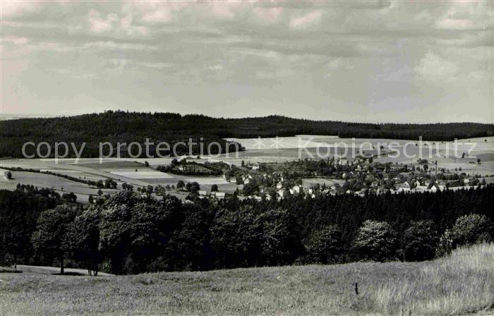 Wernesgruen Panorama mit Steinberg von Schnarrtanne aus gesehen