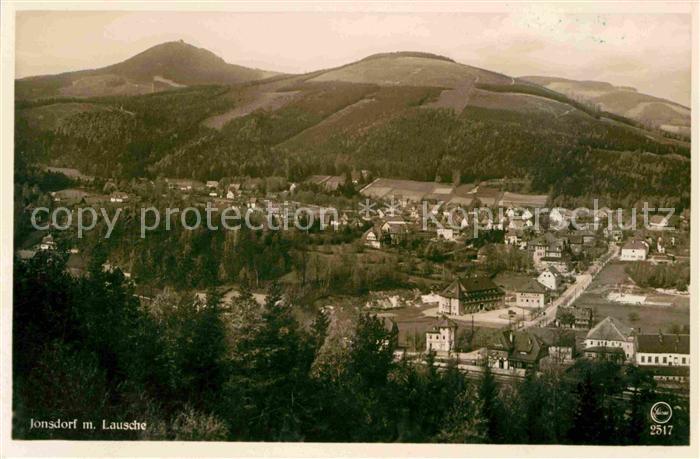 Jonsdorf Panorama mit Lausche Zittauer Gebirge