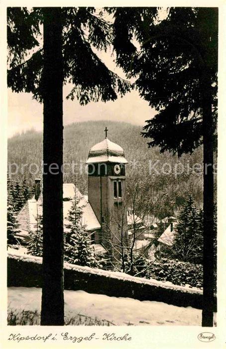 Kipsdorf Kirche Winterlandschaft