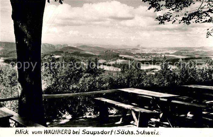 Saupsdorf Panorama Blick vom Wachberg Handabzug