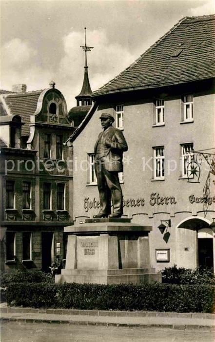 Eisleben Lenindenkmal Statue Hotel Goldener Stern Lutherstadt