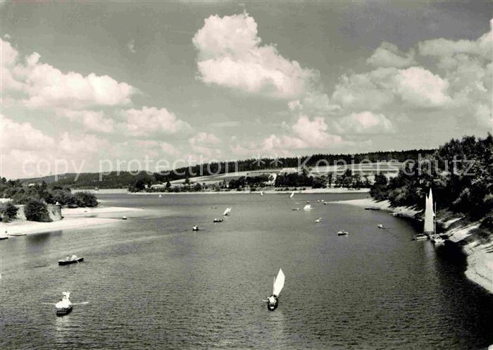 Talsperre Malter Blick ueber den Stausee