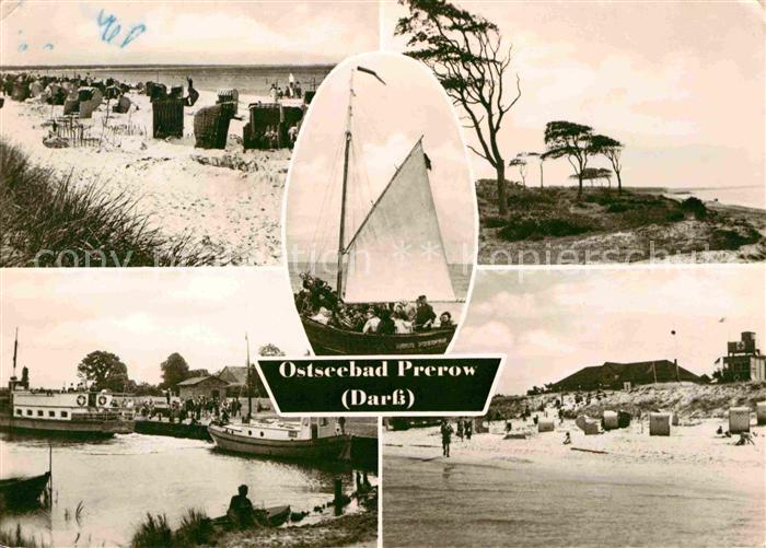 Prerow Ostseebad Strand Duenen Segelboot Bootsanleger