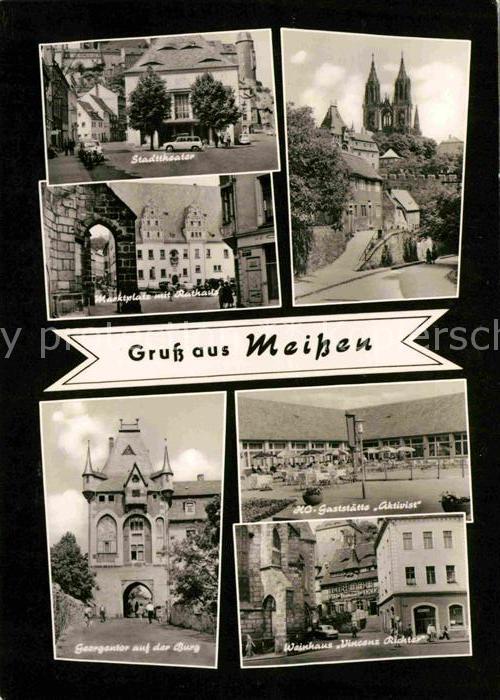 Meissen Elbe Sachsen Stadttheater Marktplatz Rathaus Dom Burgberg Georgentor Bur