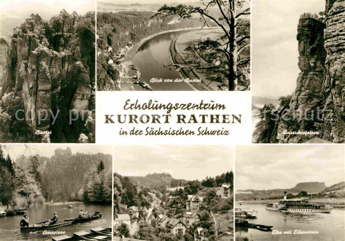 Rathen Saechsische Schweiz Bastei Aussichtsfelsen Amselsee Elbe Lilienstein Tafe