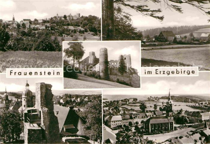 Frauenstein Sachsen Teilansichten Burgruine Kirche