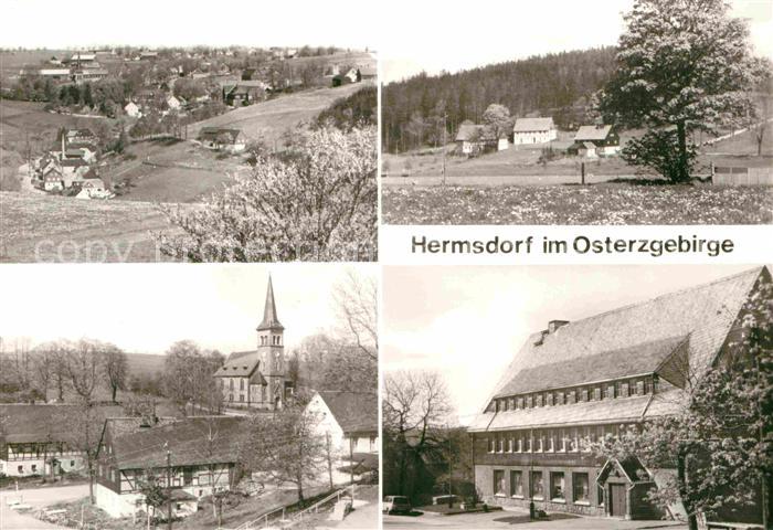 Hermsdorf Erzgebirge Teilansichten Kirche