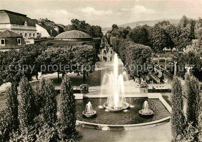 Bad Salzuflen Kurhaus und Promenade Springbrunnen Kupfertiefdruck
