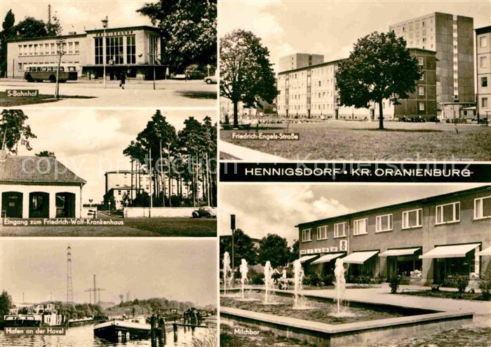 Hennigsdorf S Bahnhof Friedrich Wolf Krankenhaus Hafen Havel Milchbar Wasserspie