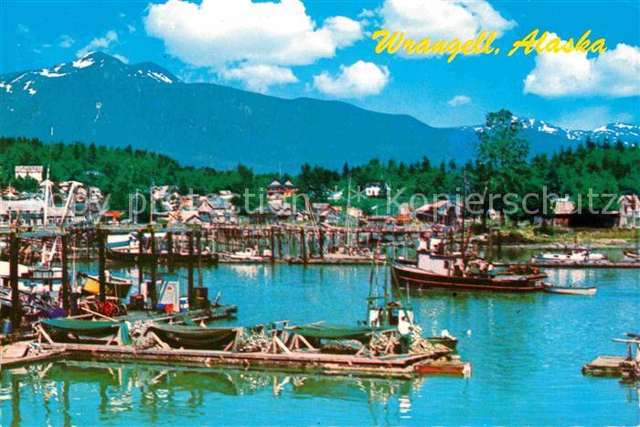 Wrangell Inner Harbor Hafen Berge