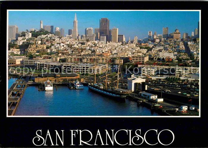 San Francisco California Fisherman's Wharf aerial view