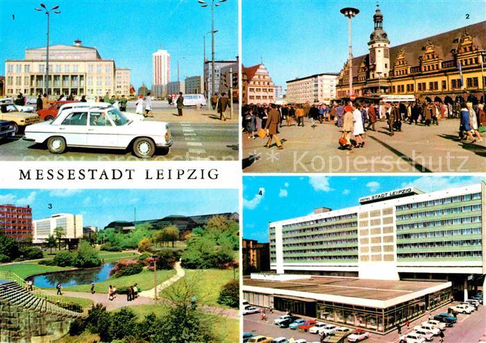 LEIPZIG Sachsen Opernhaus Karl Marx Platz Altes Rathaus Alte Waage Schwanenteich
